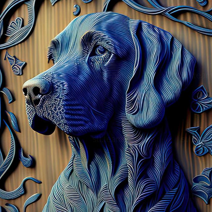 3D model Blue Lacey dog (STL)